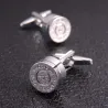 Runde silberne Manschettenknöpfe in Kugelform