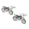 Fashionable cufflinks with green motorcycle