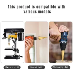 Wiertła HSS - rowek prosty - pokryte tytanem - do cięcia drewna / metalu - 3 sztukiBity i wiertła
