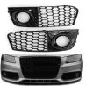 Grille intake cover - with fog light hole - honeycomb mesh - for Audi A4 B8 RS4