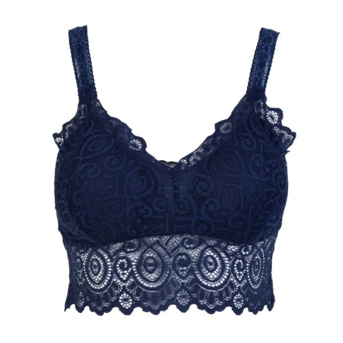 Floral lace bra - sexy top - wire free - paddedLingerie