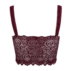BH mit floraler Spitze - sexy Top - ohne Bügel - wattiert