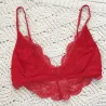 Sexy lace bra - deep V neck - short top