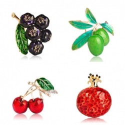 Colorful fruits shape - crystal brooch