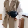 Modische kleine Ledertasche - mit verstellbarem Riemen - Taille / Schulter