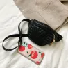 Modische kleine Ledertasche - mit verstellbarem Riemen - Taille / Schulter