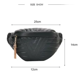 Modische kleine Ledertasche - mit verstellbarem Riemen - Taille / Schulter