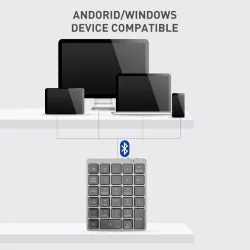 Portable numeric keyboard - Bluetooth - with USB HUB splitter