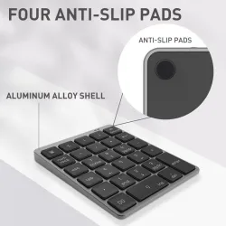 Portable numeric keyboard - Bluetooth - with USB HUB splitter
