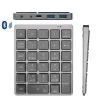 Portable numeric keyboard - Bluetooth - with USB HUB splitter