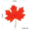 Red maple leaf - crystal brooch