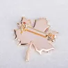 Red maple leaf - crystal brooch