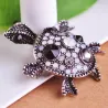 Crystal tortoise brooch - unisex