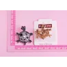 Fashionable brooch with crystal tortoise