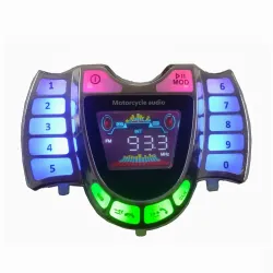 Motorcycle stereo speakers - radio - waterproof - microphone - Bluetooth - USB - LED