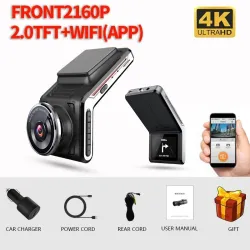 Sameuo U2000 - 4K - Dashcam vorne / hinten - WiFi - Videorekorder - Nachtsicht - Parkmonitor