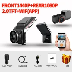 Sameuo U2000 - 4K - Dashcam vorne / hinten - WiFi - Videorekorder - Nachtsicht - Parkmonitor
