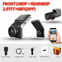 Sameuo U2000 - 4K - Dashcam vorne / hinten - WiFi - Videorekorder - Nachtsicht - Parkmonitor