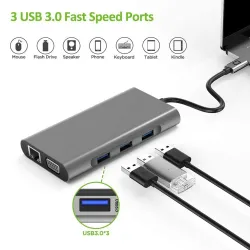 USB type C - hub type-C - hdmi 4k - vga adapter
