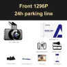 AZDOME M17 dash cam - automobile / motorcycle - night vision - dual lens - 24hour parking monitor