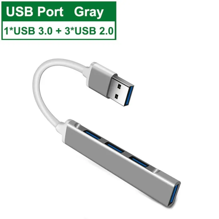 USB-C - HUB 3.0 3.1 Type-C - 4-portowy multi splitter - przejściówka OTGRozgałęźniki