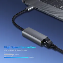 USB-C naar RJ45 - Lan-adapter - voor MacBook Pro Samsung type-C - netwerkkaart - EthernetKabels