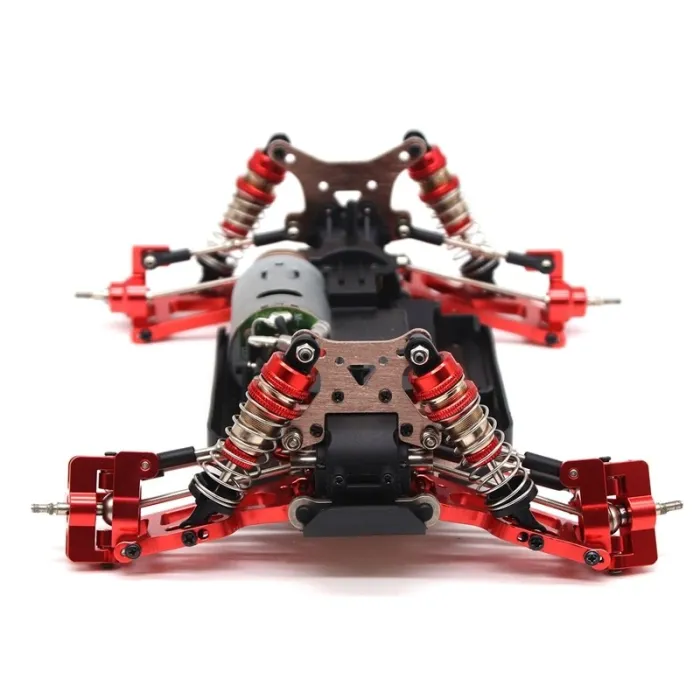 Metall-Lenkschwingenfuß - C Hinterradnabensitz - Servozugstange - für WLtoys-S 1:14 144001 RC-Car