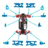 Metalen zwenkarmbasis - C achternaafstoel - servo trekstang - voor WLtoys-S 1:14 144001 RC autoR/C Auto