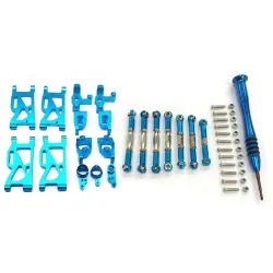 Metall-Lenkschwingenfuß - C Hinterradnabensitz - Servozugstange - für WLtoys-S 1:14 144001 RC-Car