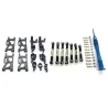 Metall-Lenkschwingenfuß - C Hinterradnabensitz - Servozugstange - für WLtoys-S 1:14 144001 RC-Car