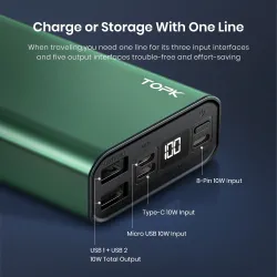 I2006P - powerbank - externe batterijlader - dubbele poorten - LED - 10000mah / 20000mAhPowerbanks