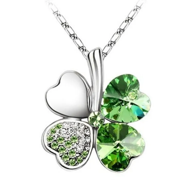 CollarFour-leaf clover pendant - metal necklace
