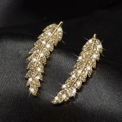 Kristallfedern - elegante Ohrstecker