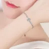 Kristallen klavertje vier armband - 925 sterling zilverArmbanden