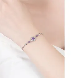 Kristallen klavertje vier armband - 925 sterling zilverArmbanden