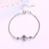 Kristallen klavertje vier armband - 925 sterling zilverArmbanden