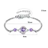 Kristallen klavertje vier armband - 925 sterling zilverArmbanden