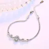 Kristallen klavertje vier armband - 925 sterling zilverArmbanden