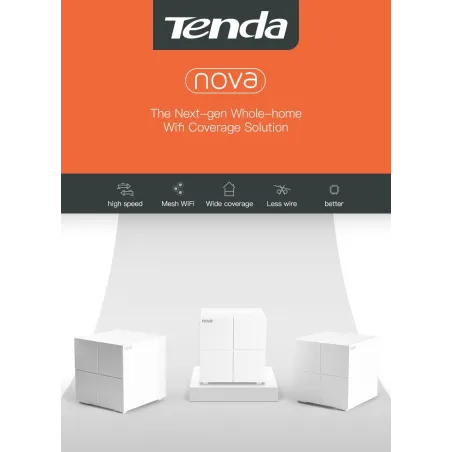 Tenda MW6 Nova - drahtloses WiFi-System - Router / Repeater - 2.4G / 5G - mit App-Steuerung