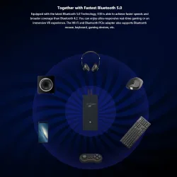 Tenda E30 - bezprzewodowa karta WiFi PCI-E - dwuzakresowa - 3000Mbps - WiFi 2.4G/5G - Bluetooth 5.0Sieć
