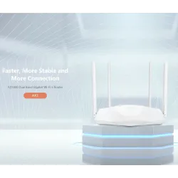 Tenda AX1800 AX3 - bezprzewodowy router WiFi - dwuzakresowy - repeater - wzmacniacz sygnału - 2,4 GHz / 5 GHzSieć