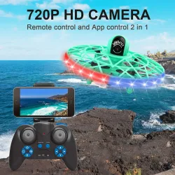 JJRC F26 - WiFi - FPV - 720P HD Camera - Sensing Flying Ball - 2.4G - RC Drone Quadcopter - Green
