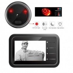 Video deurbelcamera - met kijkgaatje - automatische opname - elektronische ring - nachtzicht - digitaalHuis beveiliging