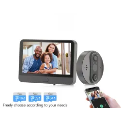 Campanello video intelligente - con spioncino / rilevamento movimento PIR / APP / WiFi - telecomando
