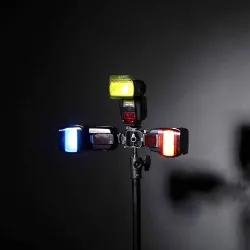 Universal camera flash gels - transparent color correction - balance lighting filter - kit - 20 pieces