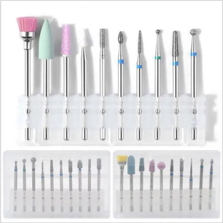 Wiertła ceramiczne obrotowe - końcówki stożkowe - do maszyny do manicure/pedicure elektrycznego - 10 sztukWiertła Do Paznokci