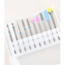 Wiertła ceramiczne obrotowe - końcówki stożkowe - do maszyny do manicure/pedicure elektrycznego - 10 sztukWiertła Do Paznokci