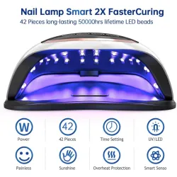 Secador de uñasSecador de uñas profesional - con función de memoria - Lámpara UV / LED - LCD