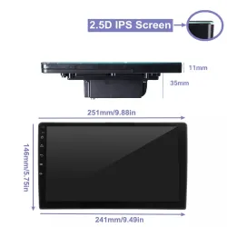 ANDROID 8.1 - DIN-2 CAR RADIO - 10.1" TOUCH SCREEN - GPS - BLUETOOTH - FM - WIFI - MP3 - MIRRORLINK