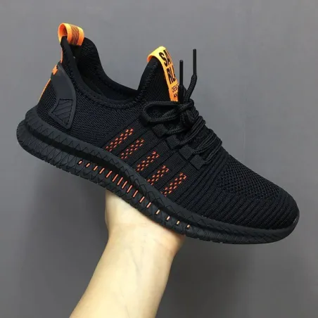 Fashionable sports mesh sneakers - lightweight - lace-up